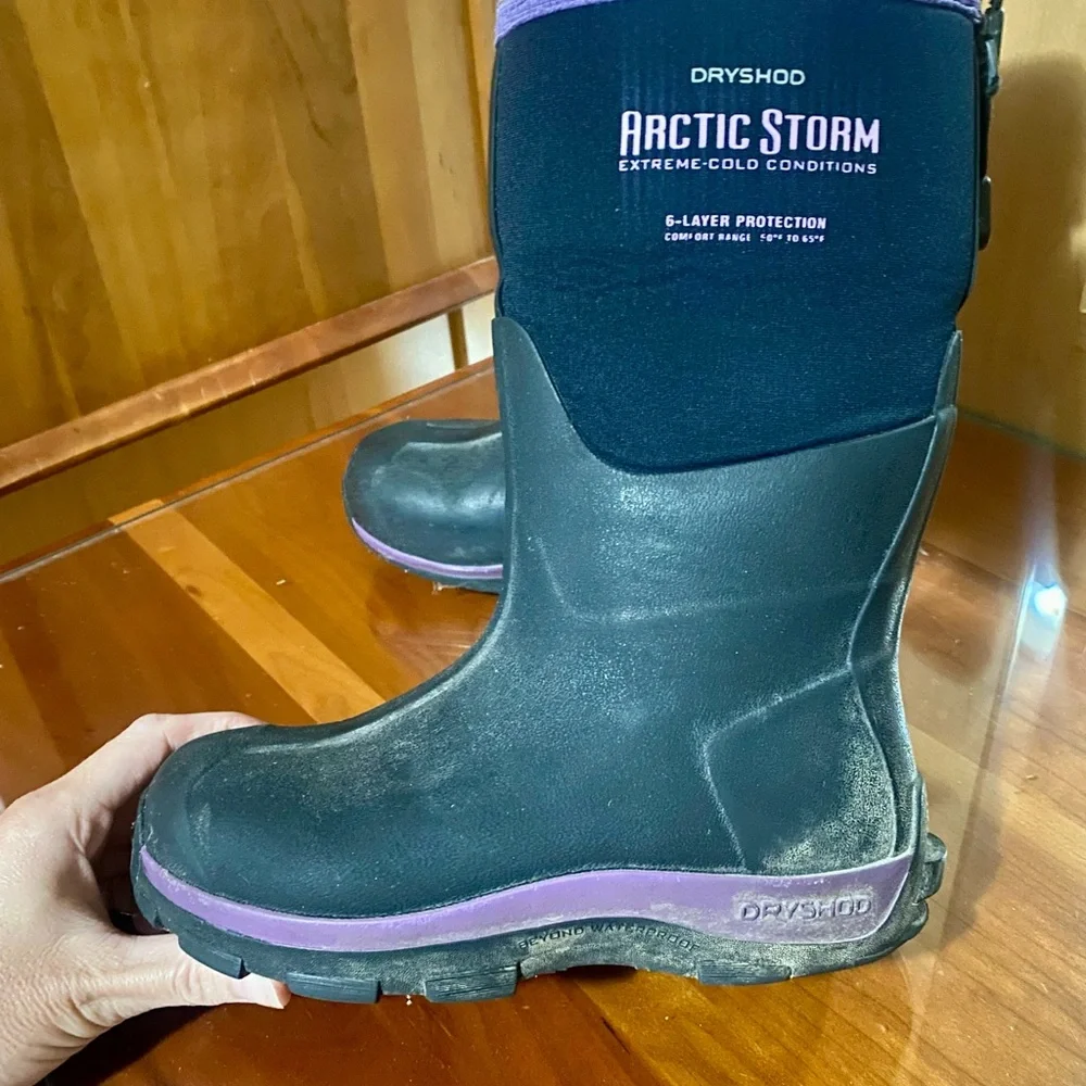 Arctic Storm Kids Black and Purple Winter Boots